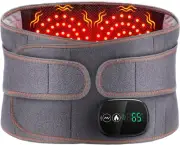 Heated Back Brace, Cordless Portable Vibrating Heating Pad for Lower Back, Heat
