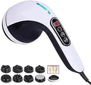 Portable Neck Massagers, Hand-Held Deep Tissue Massager for Muscles, Back, Neck, Shoulders, Legs, Etc, Portable Design, Full Body Vibration Kneading Massage Electric Massagers