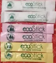 ecoStick Granulated White Sugar, Saccharin Sweetener and Sucralose Sweetener....
