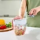 Manual Garlic Onion Chopper Food Meat Mincer Fruit Vegetable Crusher Blender