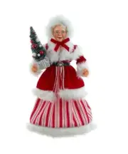17.25" KSA Kringles Peppermint Mrs. Claus