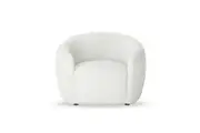 Yara Boucl Accent Chair - Cream White - Cream White