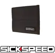 SICKSPEED WALLET SEAT BELT SEATBELT PAD RACING HARNESS BIFOLD BILLFOLD BLACK P5