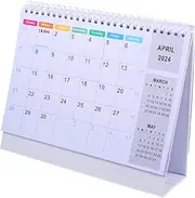 VILLFUL Desktop Calendar 12 Monthly Desk Calendar 2024 Daily Planner Desktop Monthly Wall Planner Date Office Desk Large Calender Year of The Office Decor Reusable Calender Paper