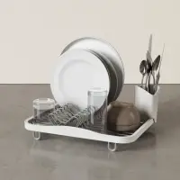 在飛比找momo購物網優惠-【UMBRA】Sinkin餐具收納筒+碗盤瀝水架 雲朵白35
