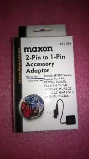 MAXON LEGACY TRUTALK ACC-506 SPEAKER MICROPHONE ADAPTER 2 - PIN TO 1 - PIN NOS