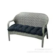 Garden Furniture Lounger Patio Lounger Bench Cushion Square Round for Outdoor Bench Chair(Only Cushion, No Chair) jst. BLACK suqare 90*50*8CM