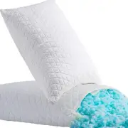 Shredded Memory Foam Pillows for Sleeping,Bed Pillows Queen Size Set of 2 Pac...
