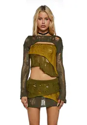 [The Ragged Priest] Ivy Layered Ladder Knit Top