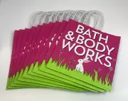 Lot of 10 Bath & Body Works Empty Paper Bags Medium Brand New 8” X 8” Springtime