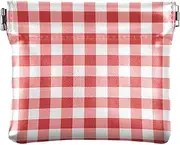[Joitme] Classic Checkered Red White Small Wallets, Coin Purse Men, Wallet Women Slim, Classic Checkered Red White, 4.33x3.74In, Classic Checkered Red White