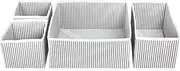 BABY SHOWER CHOCOLATE Drawer Organizer Set of 4 Underwear Drawer Organisers, Wardrobe Organisers for Bras, Socks, Ties, and Scarves, Foldable Fabric Storage Boxes