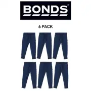 Bonds Kids Denim Trackie Pants Soft Rib Cuff Comfy Stretchy Elastic 6 Pack KX9JK