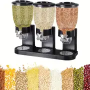 Triple Food Dispenser Cereal Containers Storage Dispenser Food Storage Container Cereal Dispenser Countertop For Candy Nut Grain Granola Snack