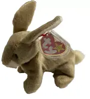 1999 TY Beanie Baby Nibbly the Bunny With Tag Protector