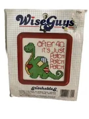Cross Stitch Kit Wise Guys Stitchables Dinosaur Frame Dimensions NEW 1988