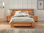 Meridian Extended 3 Piece Bedroom Suite - Queen / Natural
