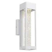 Hollis 35 LED Outdoor Wall Lights White Bubble Modern IP44 Exterior Lighting Telbix