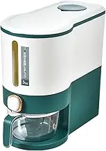 Rice Storage Container – Airtight Cereal Grain Dispenser, Large Button Press Container | Dry Food Keeper With Lid, Clear Rice Bucket Dispenser For Pantry Kitchen Use