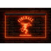 Fireball Whiskey Display Night Light Neon Sign for Bar Pub Home Decor Man Cave