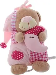 BESTonZON Plush Music Soother Baby Sleep Bear Toy Music Box Soft Material and Hanging Strap for Easy Use
