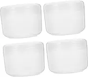 Vaguelly 4pcs Transparent Cosmetic Sample Containers with Lids Refillable Cream Jars for Travel DIY and Storage of Lotions Ointments Beads and More