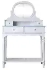 Console In Country House Style Makeup Table With Mirror White
