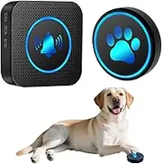 Yoiilifee Dog Door Bell for Potty Training, Smart Wireless Doggie Doorbell to Go Outside, 1000 Feet Long Range with IP65 Waterproof Super-Light Touch Button, 60 Melodies & Adjustable Volume (1Button)