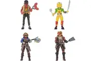 FORTNITE Squad Mode Tomatotown Legends 4-Figure Pack, Series 6, Including Weapons, Harvesting Tools, Building Materials, Stands, and More.