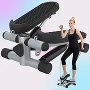 Advwin Mini Stepper Machine,Aerobic Stepper with Resistance Bands,Stepper with Display Low Noise for Home Exercise Workout