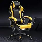 Gaming Chair Office Chair High-back Ergonomic Video Game Chairs with Footrest Lumbar Support and Headrest High Back Computer Chair Recliner with 360°-Swivel Seat Height Adjustable