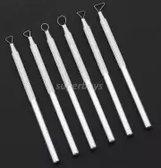 6pc Stlss Steel Wax Ribbon Pottery Clay Model Sculpt Carver Cutter Carving Tool