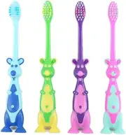 4pc Cartoon Handle Children Toothbrushes Super Cute Animals Handle Soft Hair Children Toothbrush
