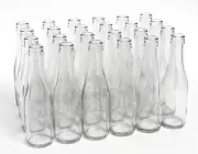 North Mountain Supply 187ml Glass Sparkling Wine/Champagne Bottles Crown Fini...