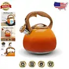 Large Capacity Whistling Tea Kettle 3.2Qt - Induction & Gas Stove Compatible