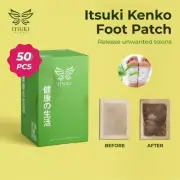 ORIGINAL Itsuki Kenko Natural Detox Foot Patch 50Sachet Herbal Cleanse FREE SHIP