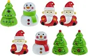 Christmas Pull Back Cars 8pcs Mini Christmas Ornaments Christmas Trees Santa and Snowman Vehicles for Kids Party Favors Stocking Stuffer Toy Mixed Style