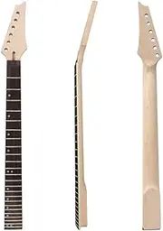 YoungMonic 25.5inch Electric Guitar Maple Neck 24 Fret Rosewood Fretboard Locking Nut Bias Point Inlay with Binding Edge Bolt-on Heel (01)