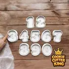 Decorative Numbers - Numeral - Cookie Cutter and Embosser Set - 1 - 2 - 3 - 4