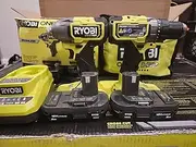 Tools RYOBI 18V ONE+ Lithium-Ion Cordless DrillDriver and Impact Driver Combo Kit (2-Tool) with (2) Batteries