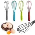 New Mini Silicone Whisk Set Egg Beater For Whisking Beating Stirring Cook U8H1