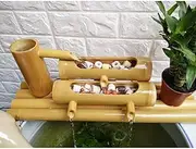 Bamboo Water Fountain Water Feature Handmade Garden Water Flowing Feature,Indoor/Outdoor Fountain(80Cm) (70cm)