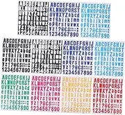 SOPOTUTU 10Sheets Self Adhesive Alphabet and Number Stickers Vinyl Decals for Mailbox Scrapbooking and Sign Making Colors for Home Address and Labels