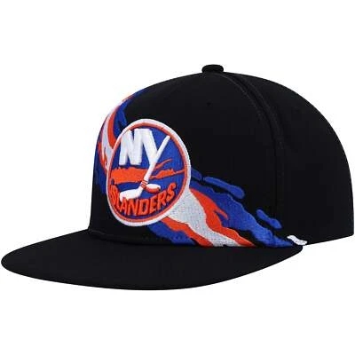 MENS MITCHELL & NESS NHL VINTAGE PAINTBRUSH SNAPBACK ISLANDERS - BLACK