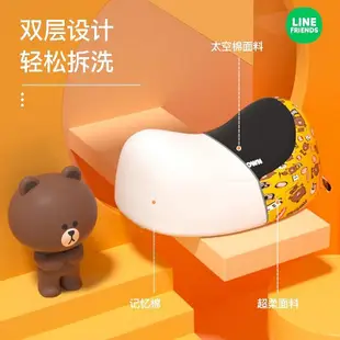 LINE FRIENDS 熊大 兔兔 莎莉 可愛 汽車頭枕 汽車靠枕 車用靠枕 卡通 車用頸枕 車用頭枕 車枕 車用枕