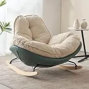 CADYNN Modern High Back Armchair Rocking Accent Chair Comfy Side Chair for Bedroom, Living Room(B)