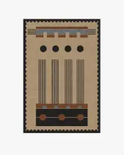 120' x 185' | Machine Washable Runner Rug | Kid & Pet Friendly | Indoor Rug | Kasi Black & Tan Flatwoven Rug by Architectural Digest | Ruggable