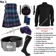 Handmade Heritage of Scotland Tartan Kilt Outfit for Men -Custom Size Available