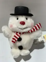VINTAGE RUSS BERRIE & CO, PLUSH FLURRY SNOWMAN KOREA 6" STUFFED ANIMAL TOY
