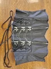 Vintage Goth London Lace Up Black Corset Steampunk Size 38 New With Tags